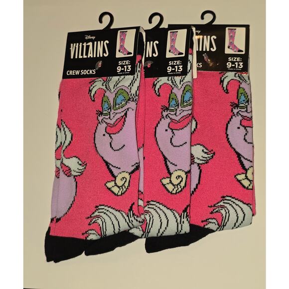 Three Pairs Ursula Crew Socks Adult Size 9-13 - Picture 1 of 6